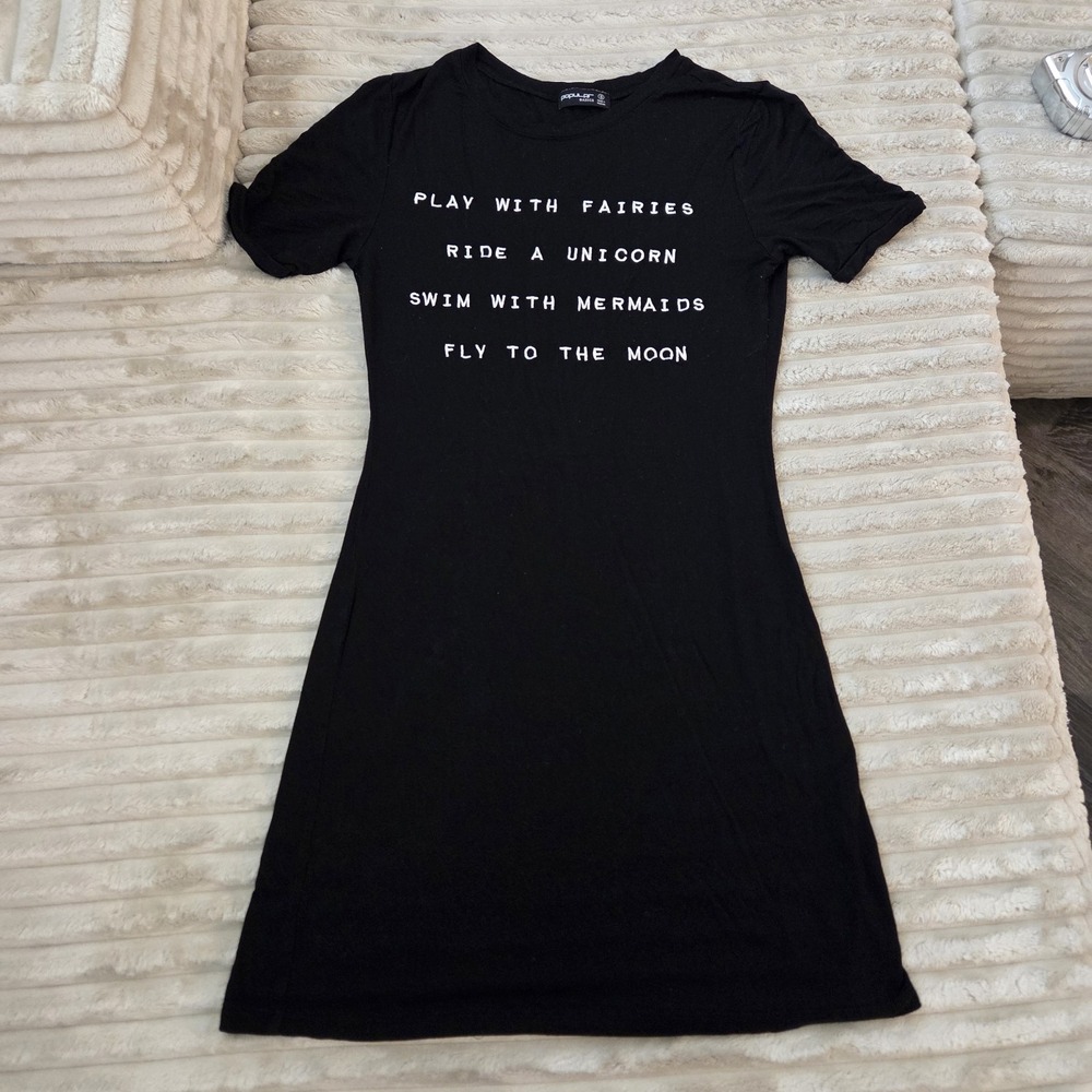 Love Culture Shirt Dress Women S Black Play With Fairies Text Popular Basics